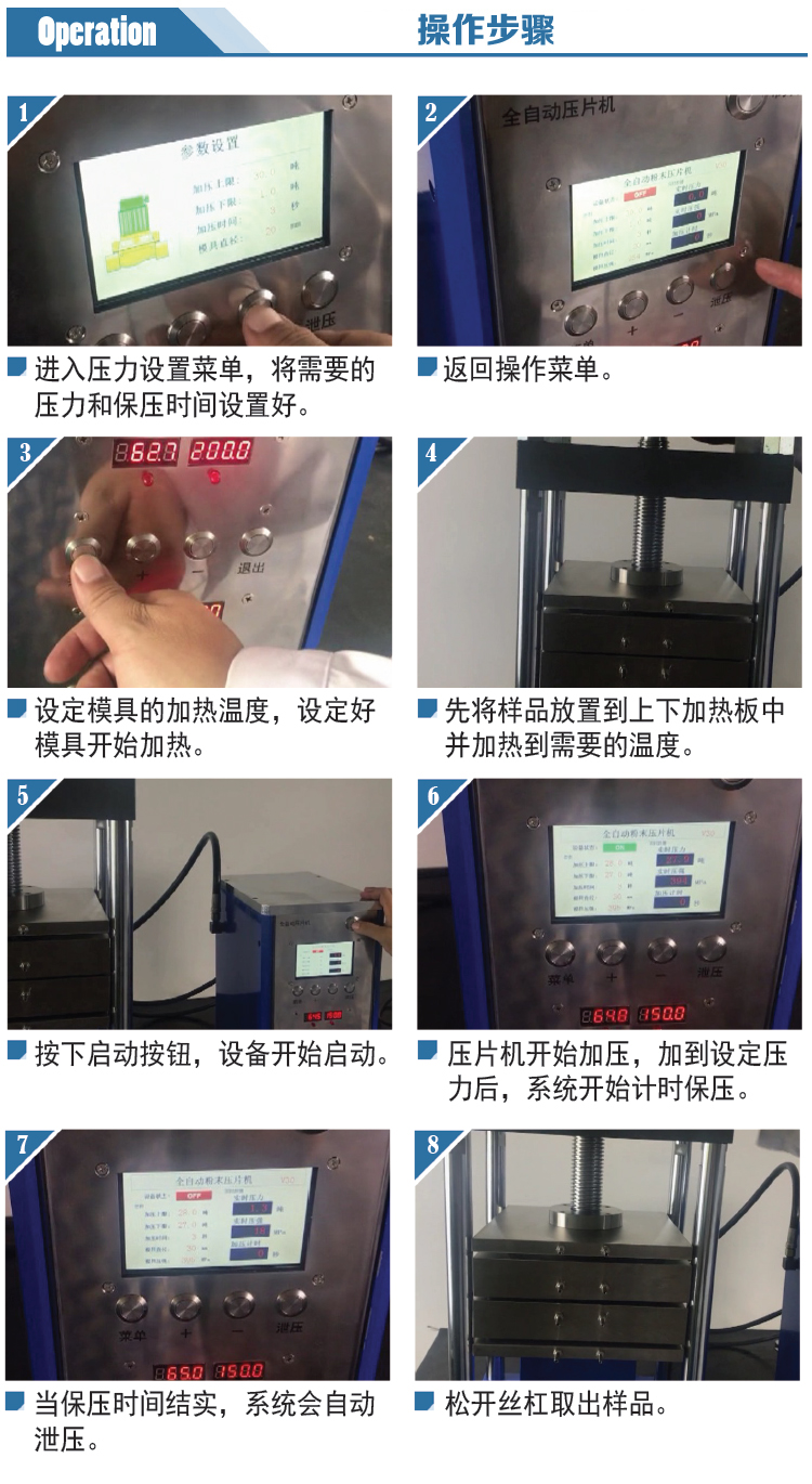 RYJ-600E全自動熱壓機操作步驟